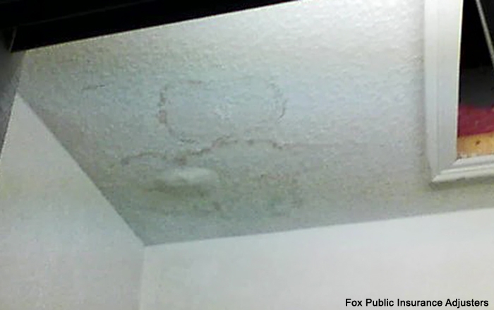 Ceiling water damage in a Boca Raton home.