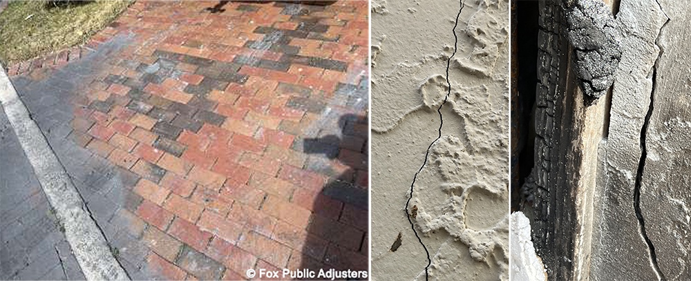 The result of fire damage in Florida is cracked concrete and damages beams.